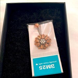 Copper Sunflower Belly Button Ring